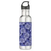 Periwinkle Paarse Floral Pattern Waterfles (Voorkant)