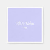 Periwinkle Paarse gepersonaliseerd Servet (Voorkant)