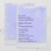 Periwinkle Paarse Kanji Love Swirl Wedding Kaart (Voorkant / Achterkant)
