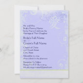 Periwinkle Paarse Kanji Love Swirl Wedding Kaart (Voorkant)