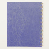 Periwinkle Paarse Modern Marble Monogram Planner (Achterkant)