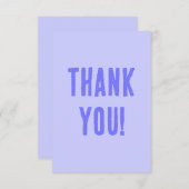 Periwinkle Paarse Solid Bedankt voor je creditcard (Voorkant / Achterkant)