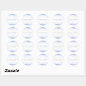Periwinkle Paarse Waterverf Modern Chique bruiloft Ronde Sticker (Vel)