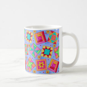 Periwinkle Patchwork Quilt Art Mok