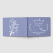 Periwinkle Peacock Flourish Wedding Guest Book Gastenboek (Volledig)
