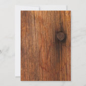 Periwinkle, Pearls en Barn Wood Country Weddenscha Kaart (Achterkant)