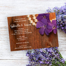 Periwinkle, Pearls en Barn Wood Country Weddenscha