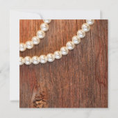 Periwinkle, Pearls en Barn Wood Ranch Wedding Kaart (Achterkant)