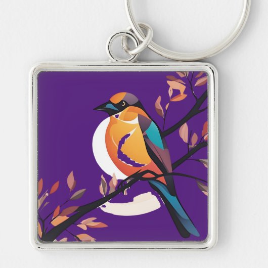 Periwinkle Pelican Bauble Sleutelhanger (Voorkant)