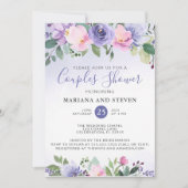 Periwinkle Pink Floral Wedding Couples Shower Kaart (Voorkant)