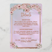  Periwinkle Pink Peony Folie Behuizing Kaart (Voorkant)