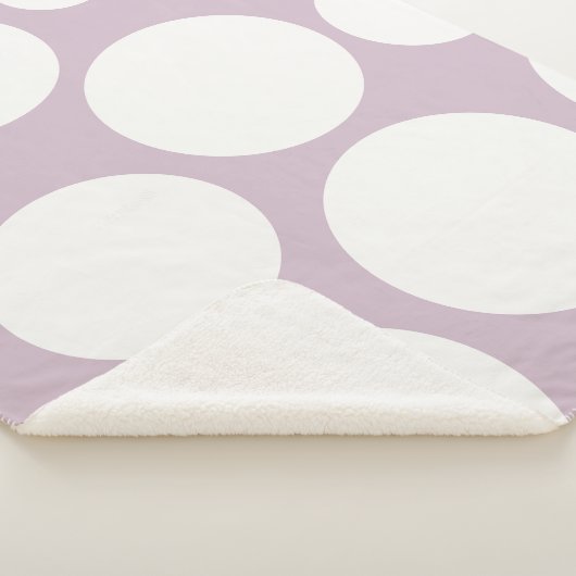 Periwinkle Polka Dot Blanket Sherpa Deken (3/4)