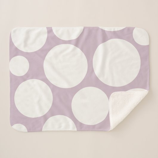Periwinkle Polka Dot Blanket Sherpa Deken (Voorkant (horizontaal))