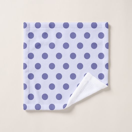 Periwinkle Polka Dots Bad Handdoek (Wasdoekje)