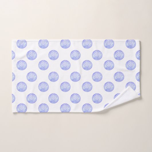 Periwinkle Polka Dots Bad Handdoek (Handdoek)
