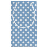 Periwinkle Polka Dots gepersonaliseerd Klein Cadeauzakje (Achterkant)