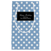 Periwinkle Polka Dots gepersonaliseerd Klein Cadeauzakje (Voorkant)