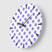 Periwinkle polka-punten grote klok (Hoek)