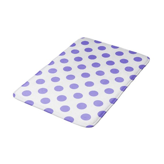 Periwinkle polka-stippen badmat (Gekanteld)