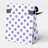 Periwinkle polka-stippen bedankdoosjes (Achterkant)