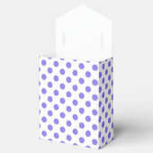 Periwinkle polka-stippen bedankdoosjes (Geopend)