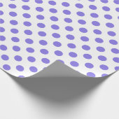 Periwinkle polka-stippen cadeaupapier (Hoek)