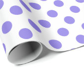 Periwinkle polka-stippen cadeaupapier (Rol Hoek)