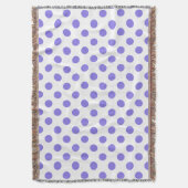 Periwinkle polka-stippen deken (Voorkant Verticaal)