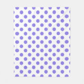 Periwinkle polka-stippen fleece deken (Voorkant)