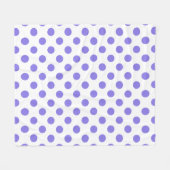 Periwinkle polka-stippen fleece deken (Voorkant (Horizontaal))