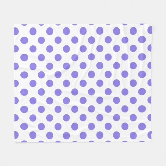 Periwinkle polka-stippen fleece deken (Voorkant (Horizontaal))