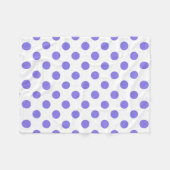 Periwinkle polka-stippen fleece deken (Voorkant (Horizontaal))