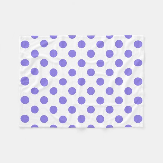 Periwinkle polka-stippen fleece deken (Voorkant (Horizontaal))