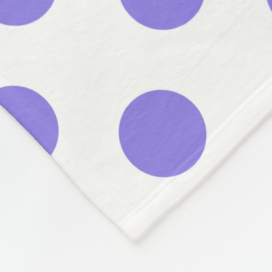 Periwinkle polka-stippen fleece deken (Hoek)