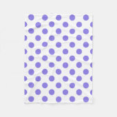 Periwinkle polka-stippen fleece deken (Voorkant)