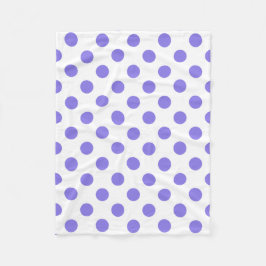 Periwinkle polka-stippen fleece deken