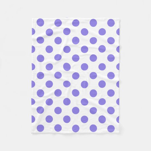 Periwinkle polka-stippen fleece deken (Voorkant)