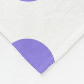 Periwinkle polka-stippen fleece deken (Hoek)
