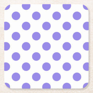 Periwinkle polka-stippen kartonnen onderzetters