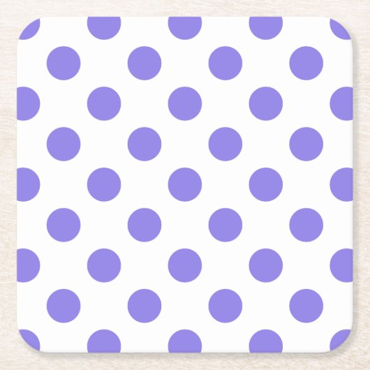 Periwinkle polka-stippen kartonnen onderzetters (Voorkant)