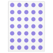 Periwinkle polka-stippen klembord (Achterkant)