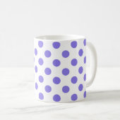 Periwinkle polka-stippen koffiemok (Voorkant rechts)