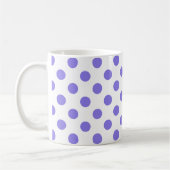 Periwinkle polka-stippen koffiemok (Links)