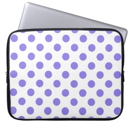Periwinkle polka-stippen laptop sleeve