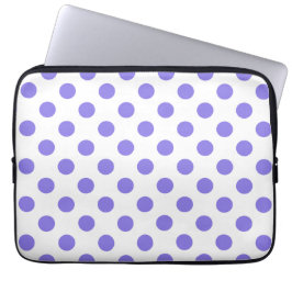 Periwinkle polka-stippen laptop sleeve
