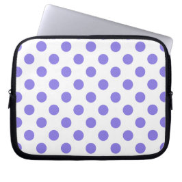 Periwinkle polka-stippen laptop sleeve