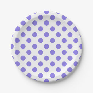 Periwinkle polka-stippen papieren bordje