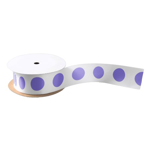 Periwinkle polka-stippen satijnen lint (Spoel)