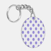 Periwinkle polka-stippen sleutelhanger (Voorkant Links)