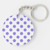 Periwinkle polka-stippen sleutelhanger (Achterkant)